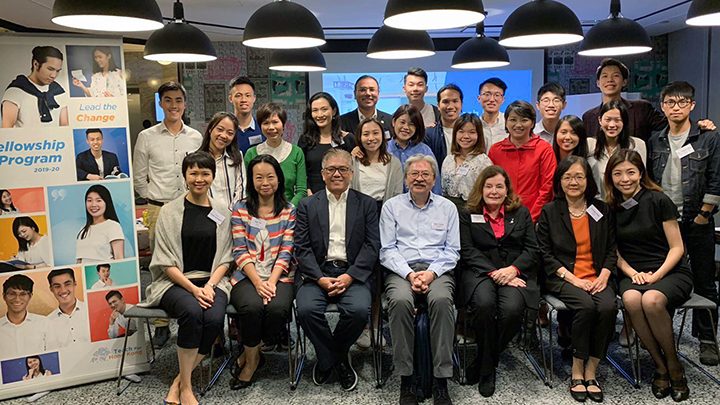 A group photo of project participants and guests in an educational exchange activity
