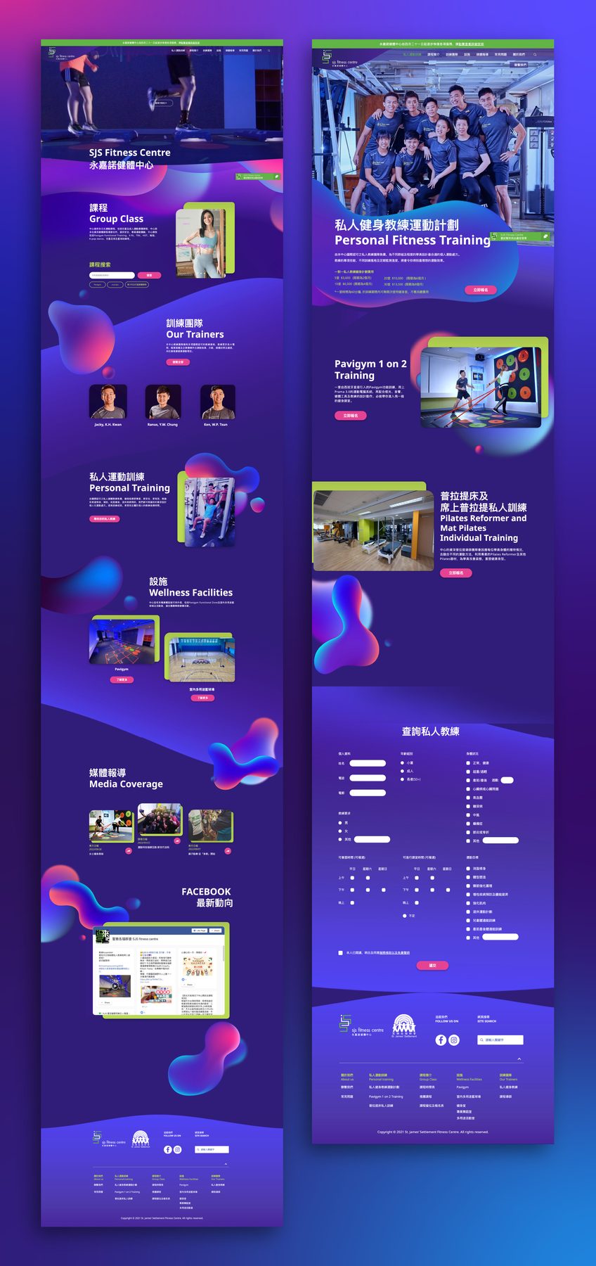User-centred layouts and interactive features across different pages