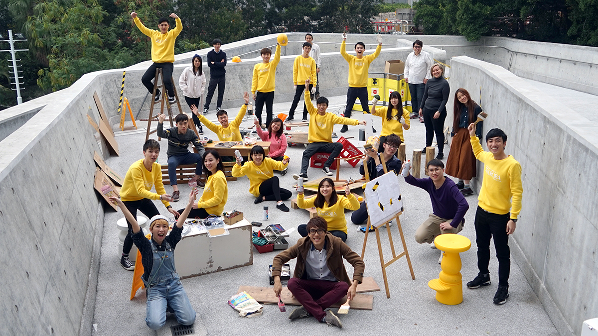 Group photo of Aurora and the entire crew