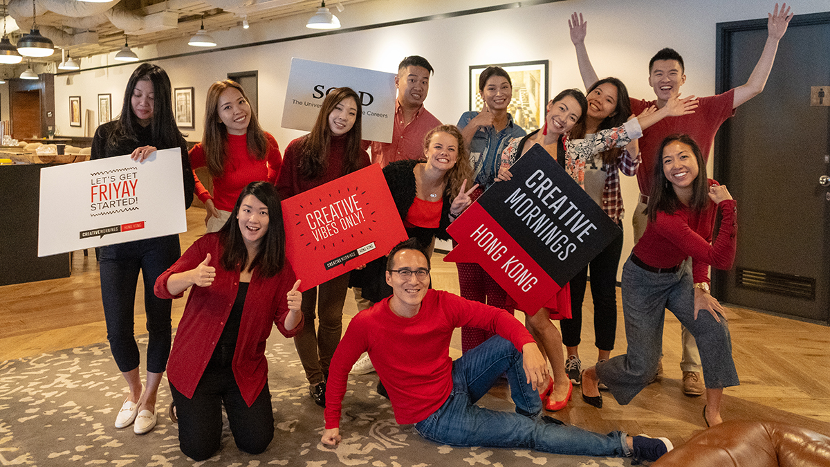 The CreativeMornings/Hong Kong team, photographed by us