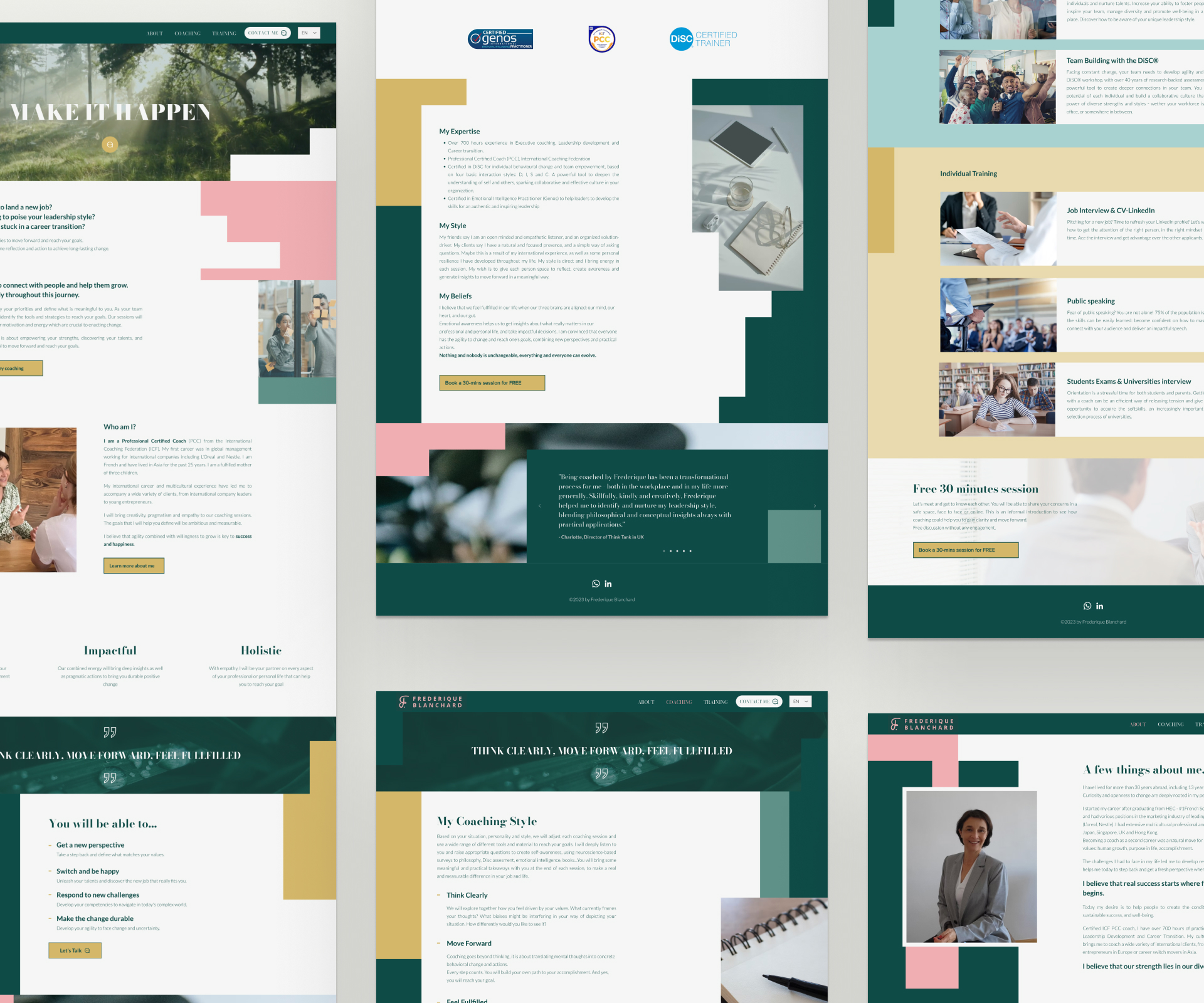 Frederique Blanchard website — page detail