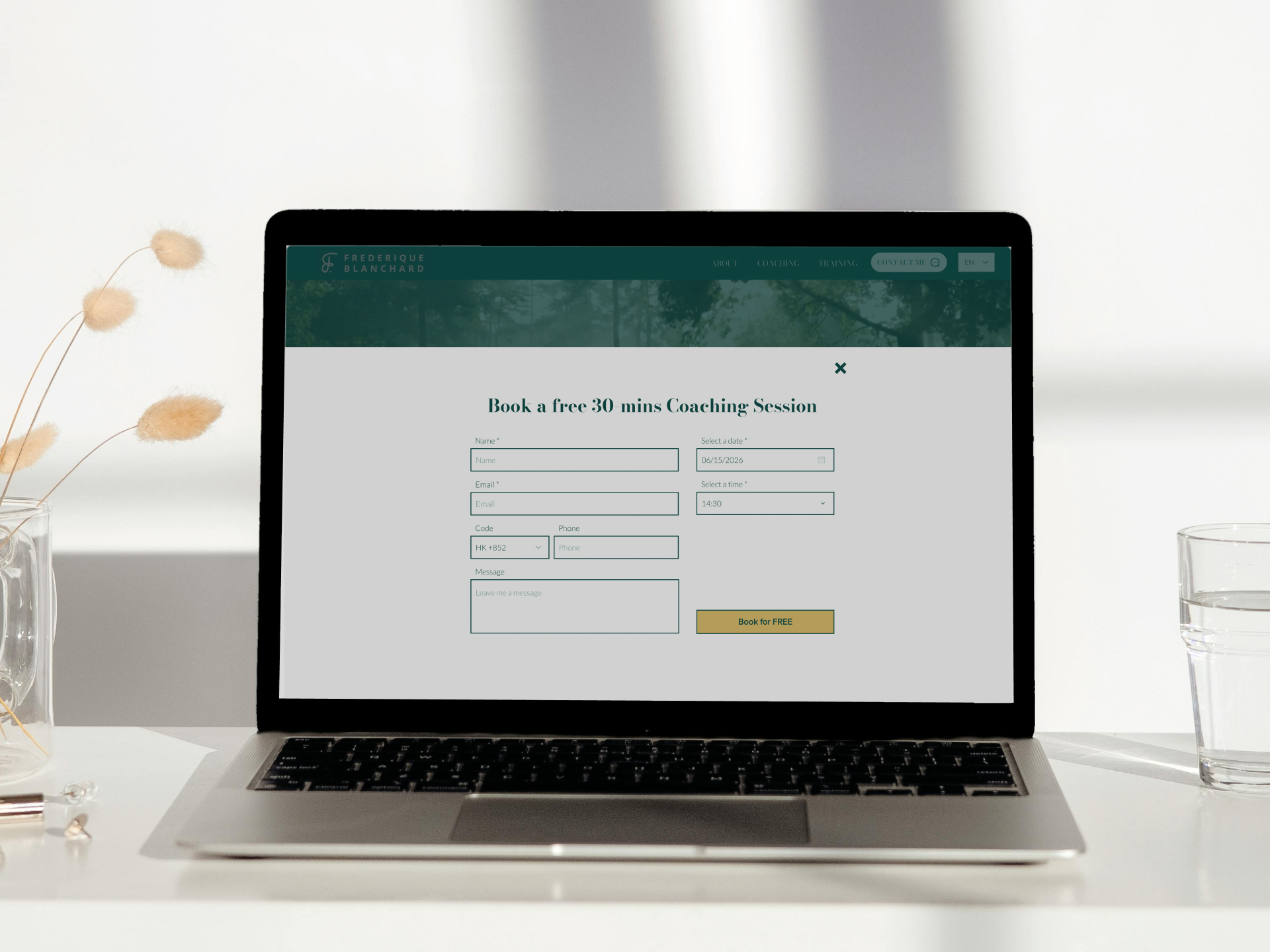 Frederique Blanchard website — page detail